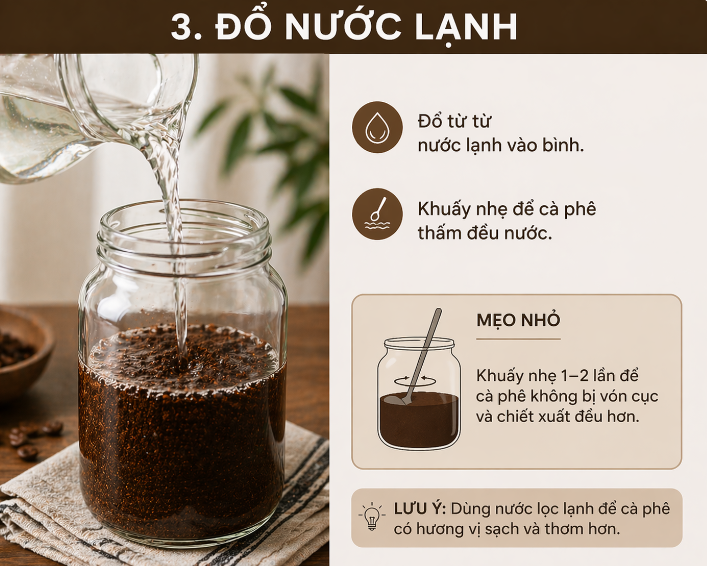 Đổ nước lạnh